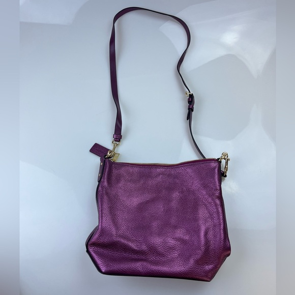 Coach Mini Abby Metallic Purple Crossbody Bag N239-8 - Picture 6 of 12